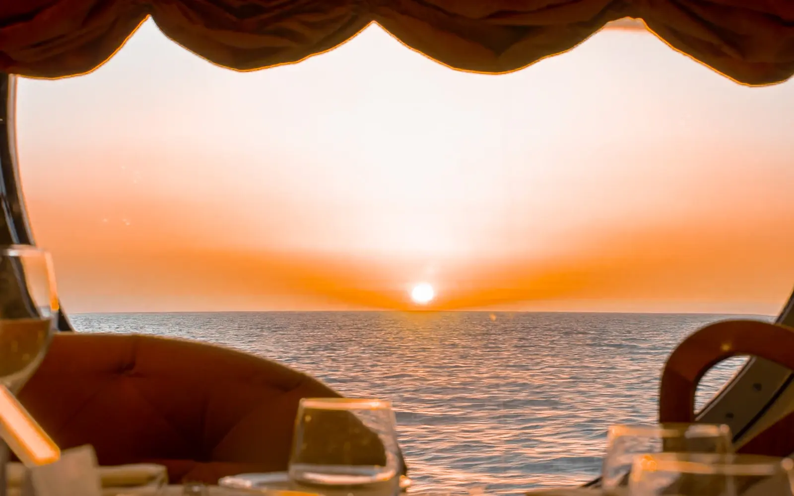 Sunset dinner setting